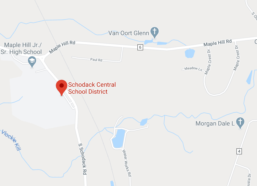 Map showing 1477 South Schodack Road